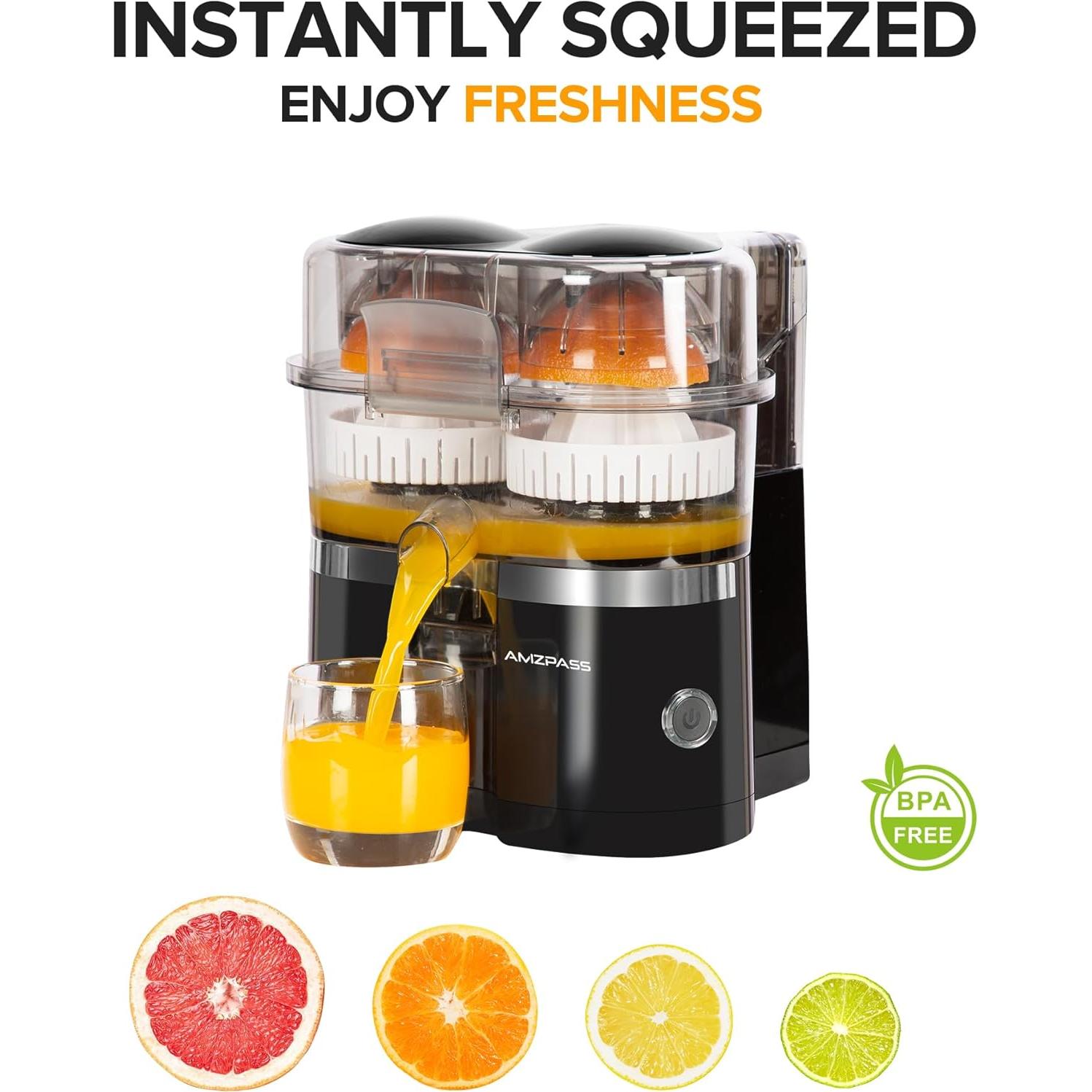 Exprimidor Eléctrico de Cítricos Amzpass Doble Cabeza 100W