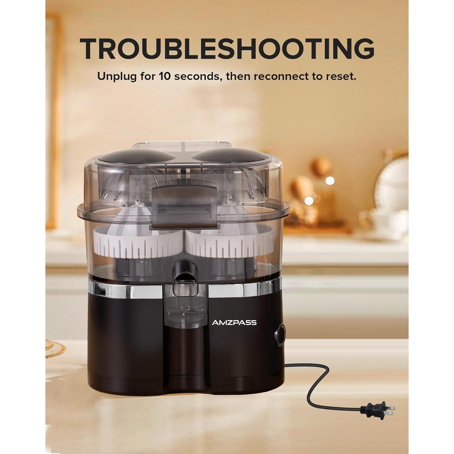 Exprimidor Eléctrico de Cítricos Amzpass Doble Cabeza 100W