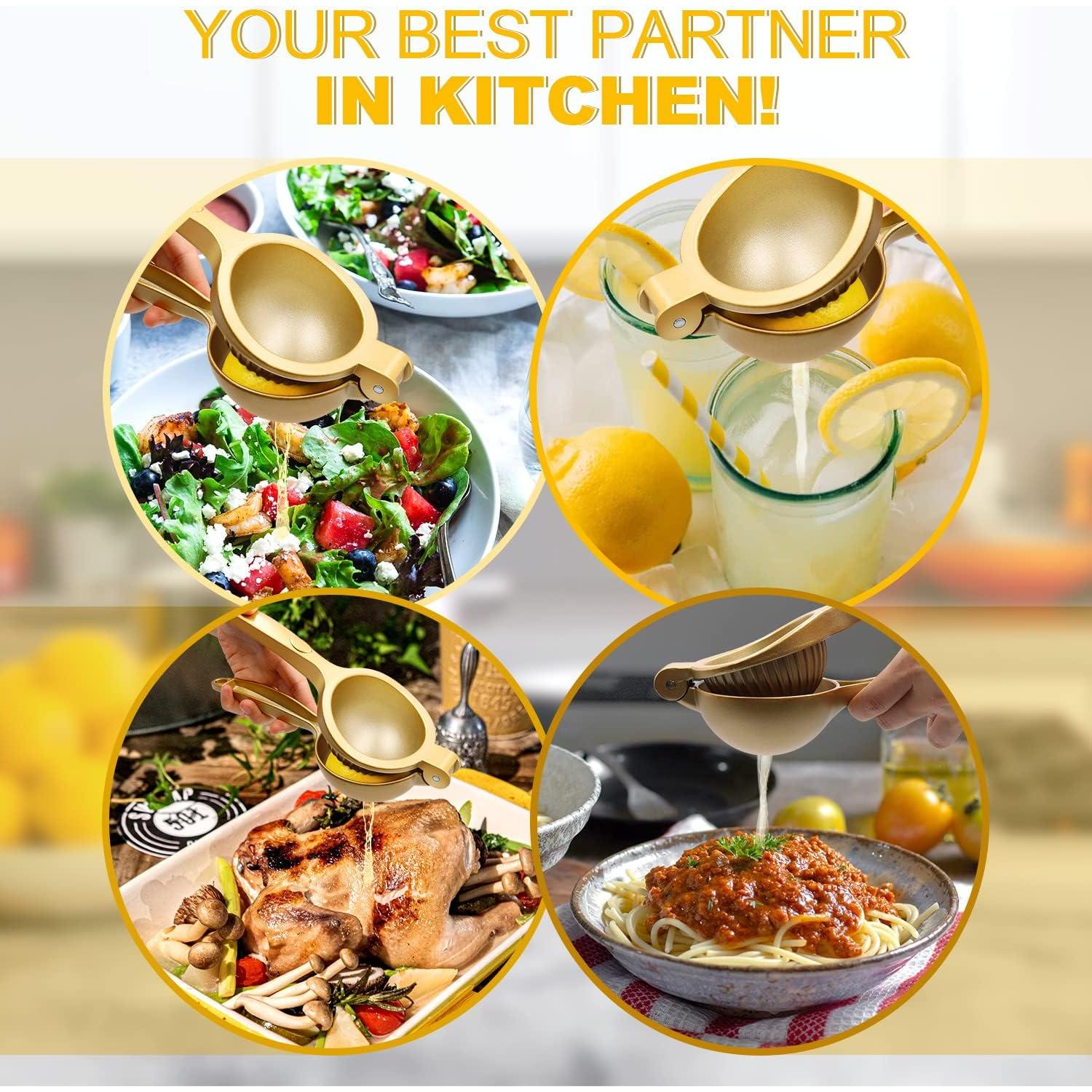 Exprimidor Manual de Limón JAYWAYNE 0.75L Oro Duradero