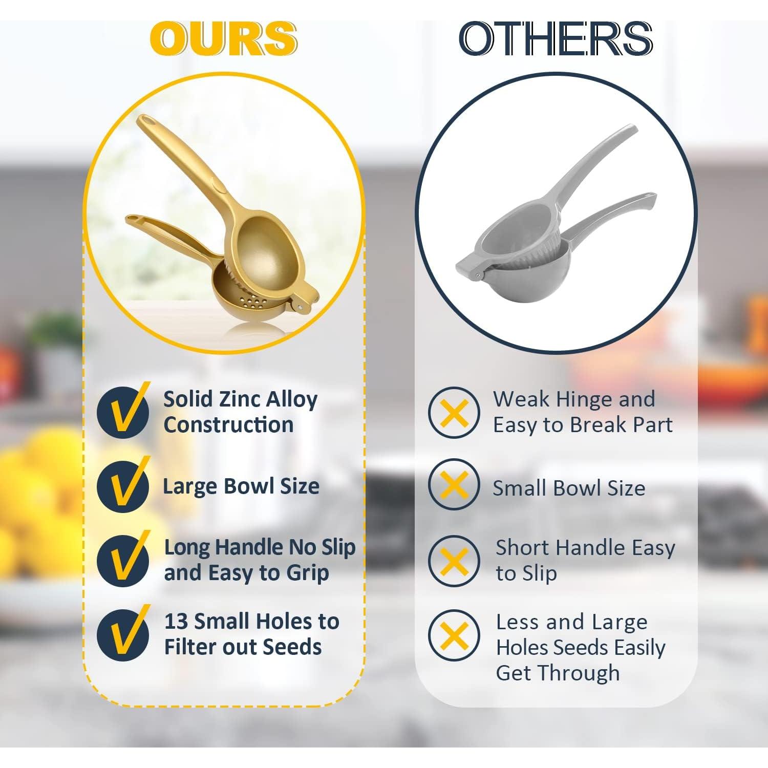 Exprimidor Manual de Limón JAYWAYNE 0.75L Oro Duradero