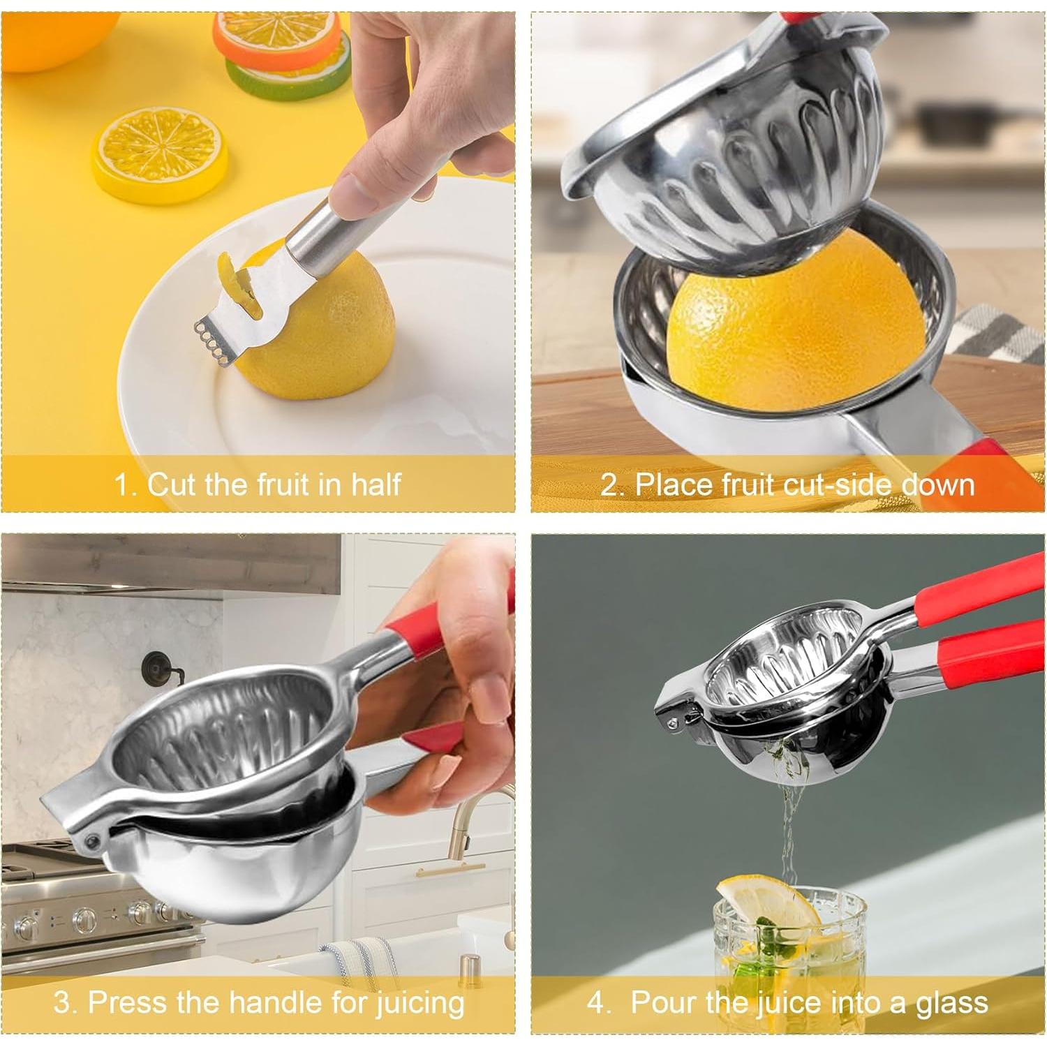 Exprimidor Manual de Limón Acero Inoxidable NomadSphere 22.86 cm