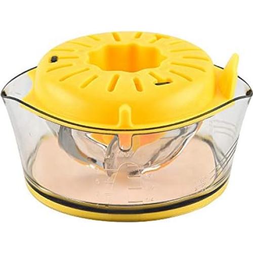 Exprimidor Manual de Cítricos Kasmoire 200ml Amarillo con Colador