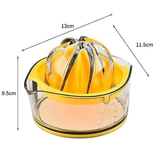 Exprimidor Manual de Cítricos Kasmoire 200ml Amarillo con Colador