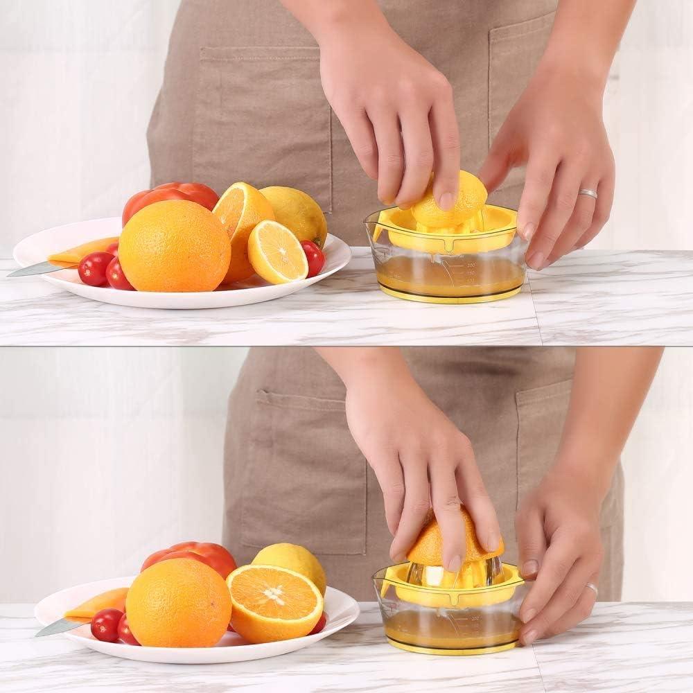 Exprimidor Manual de Cítricos Kasmoire 200ml Amarillo con Colador
