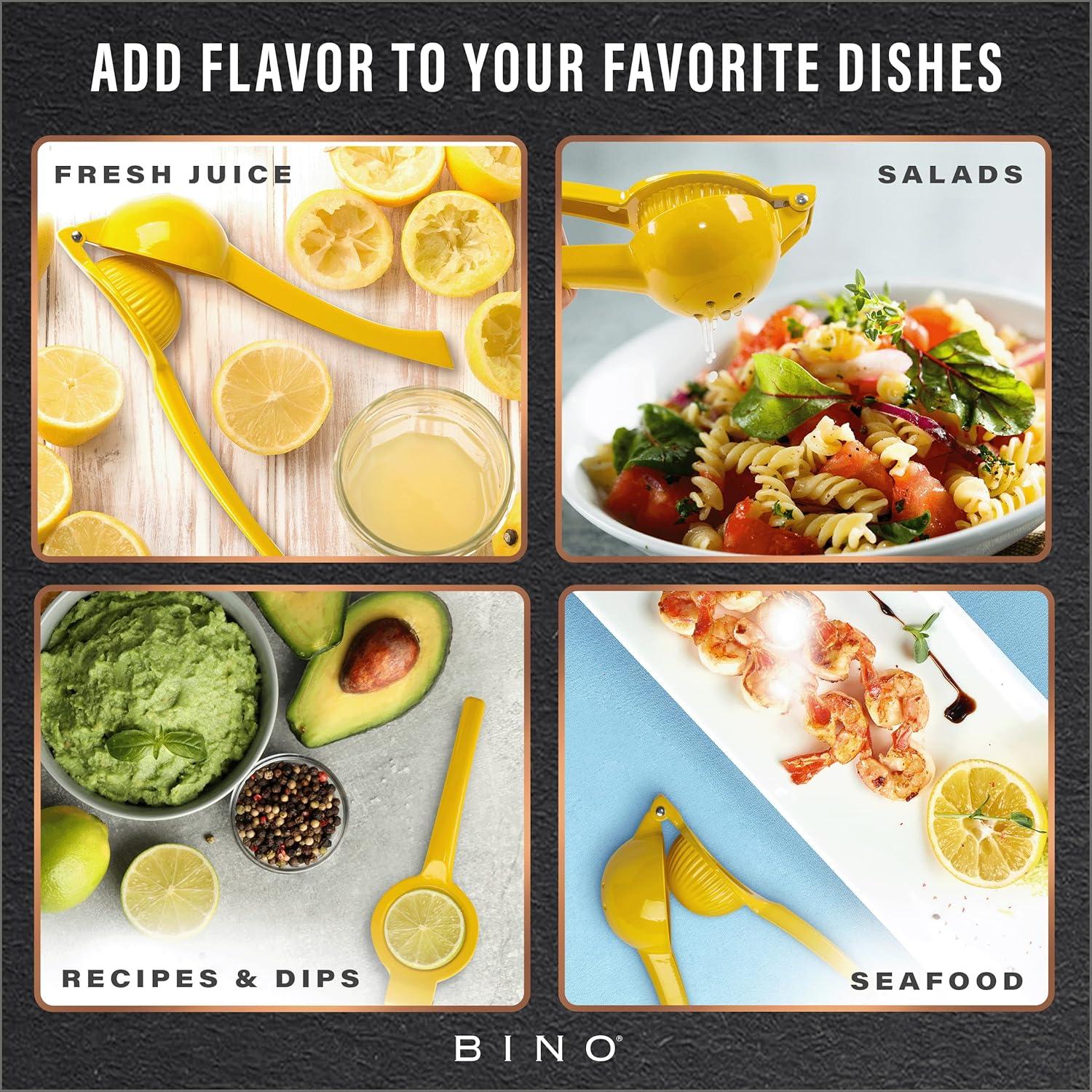 Exprimidor de Limón BINO de Aluminio Amarillo 0.5L Manual