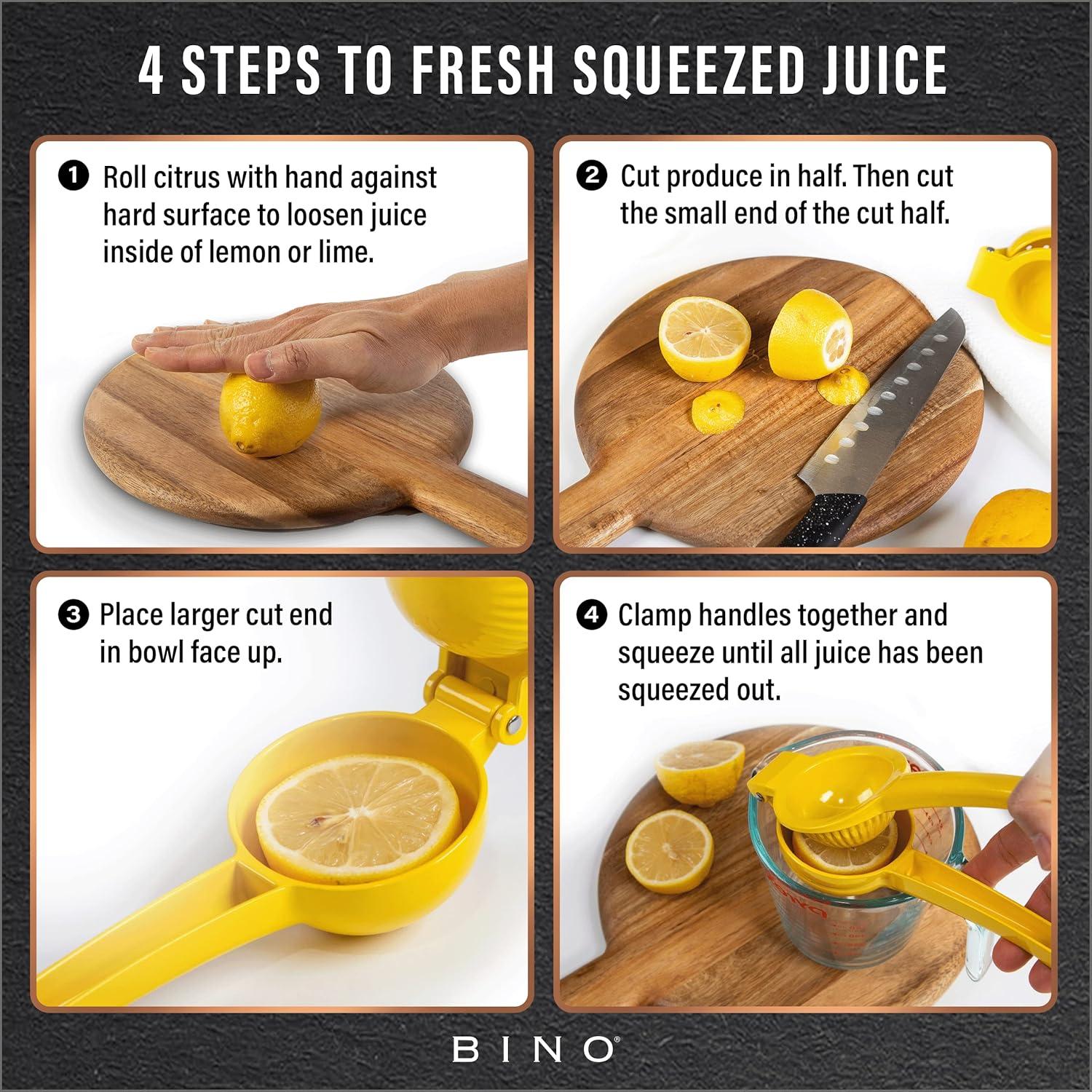 Exprimidor de Limón BINO de Aluminio Amarillo 0.5L Manual