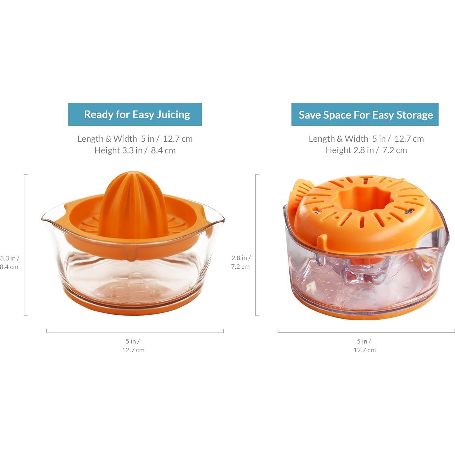 Exprimidor Manual de Cítricos PortoFino - 1 Taza - Naranja