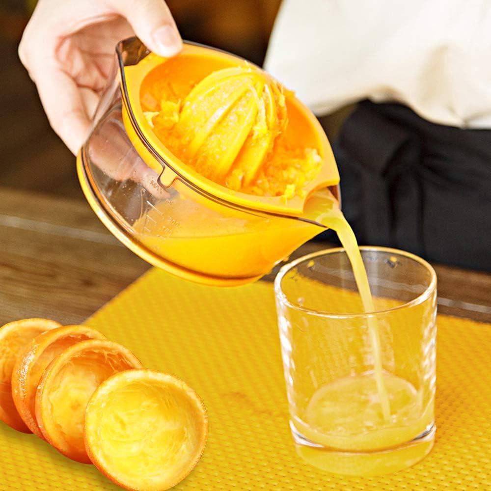Exprimidor Manual Vanleonet Amarillo con Colador y Medidor