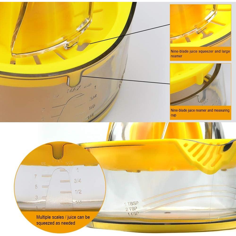 Exprimidor Manual Vanleonet Amarillo con Colador y Medidor