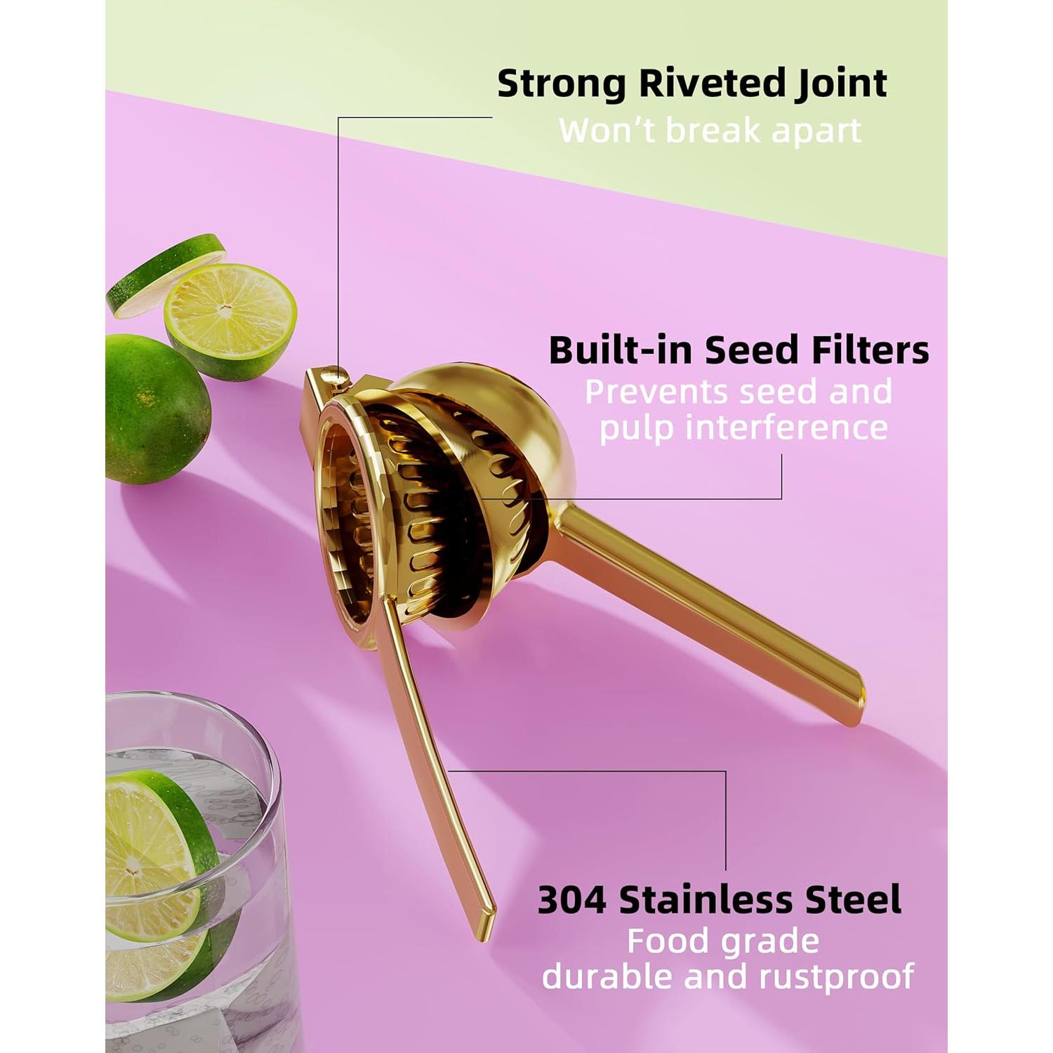 Exprimidor de Limón WZKALY de Acero Inoxidable 9" Manual