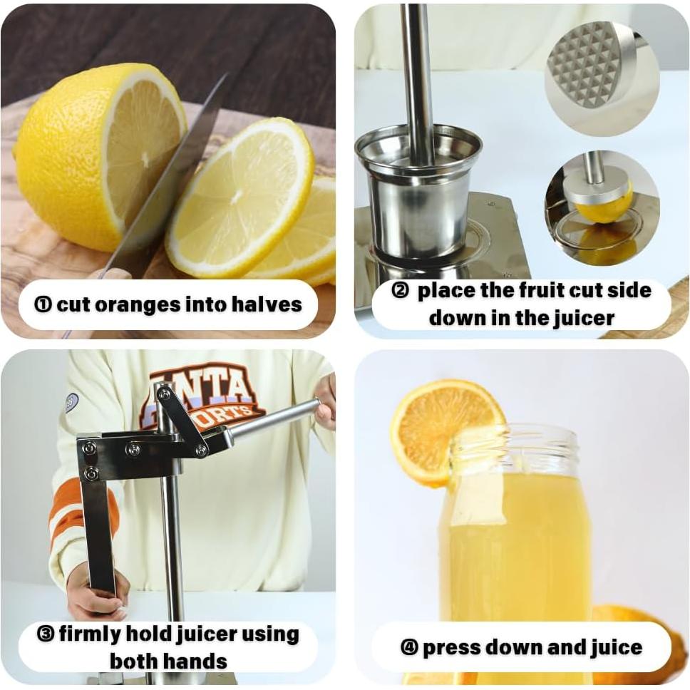 Prensador Manual de Limón Hojioyi de Acero Inoxidable 20cm