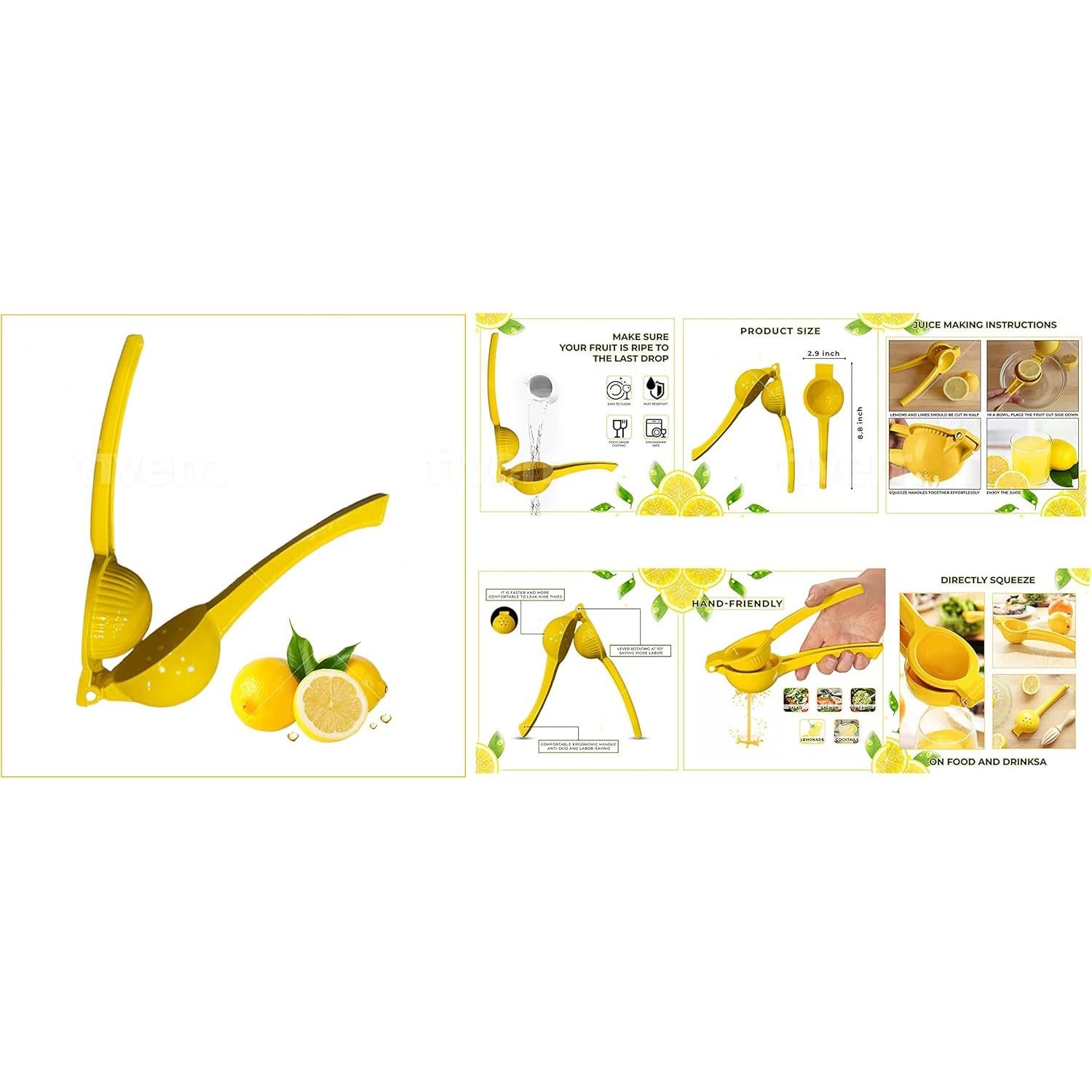 Exprimidor Manual de Cítricos NAWAZJEE 1L Acero Inoxidable