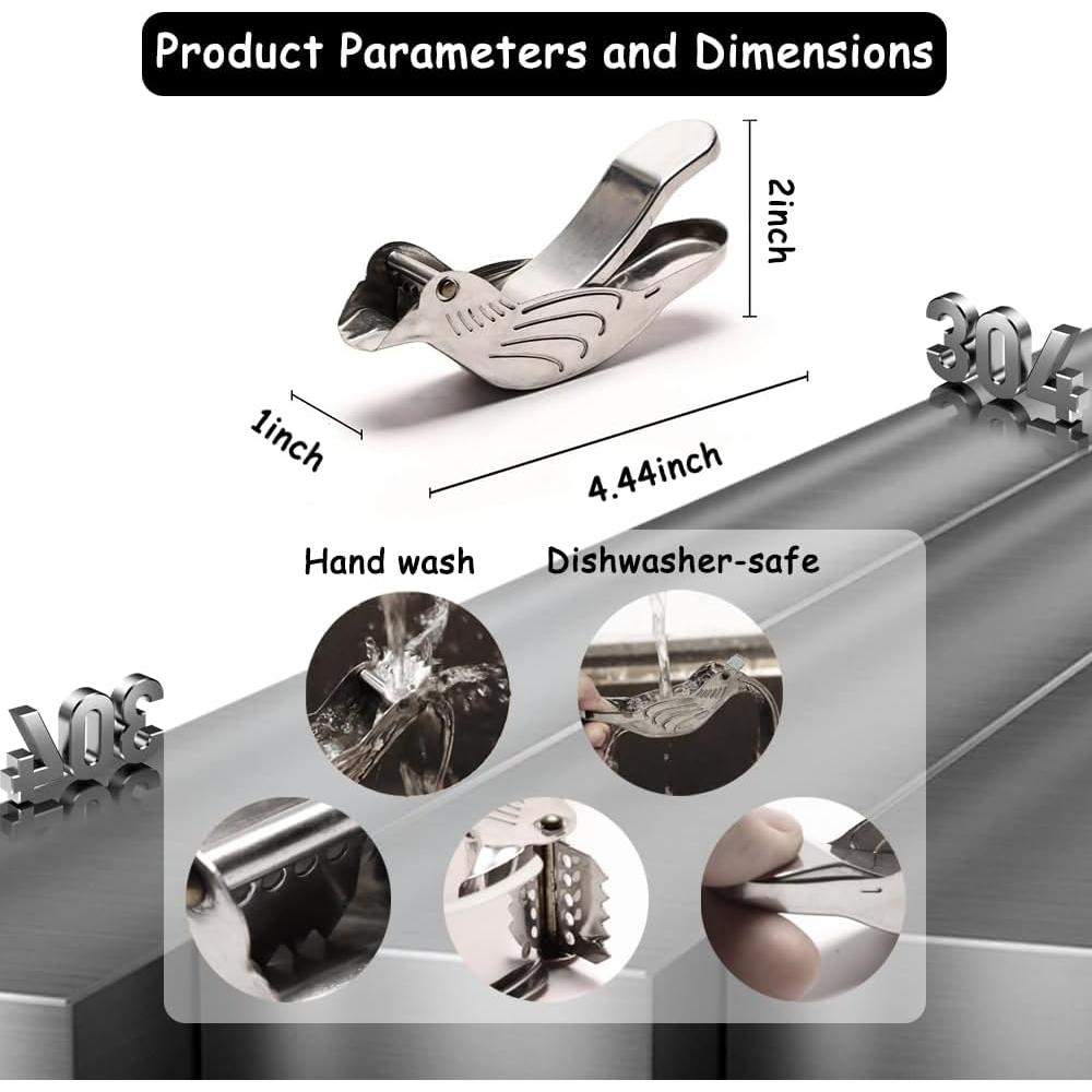 Exprimidor Manual de Acero Inoxidable MayFancy en Forma de Pájaro