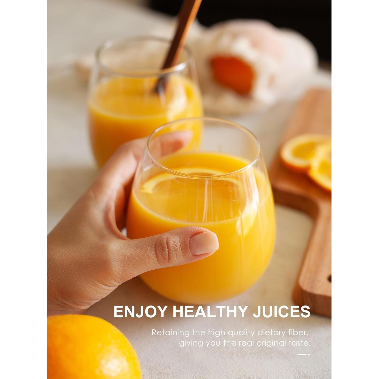 Exprimidor Eléctrico de Cítricos QCen, 348g, Antigoteo, Fácil Limpieza