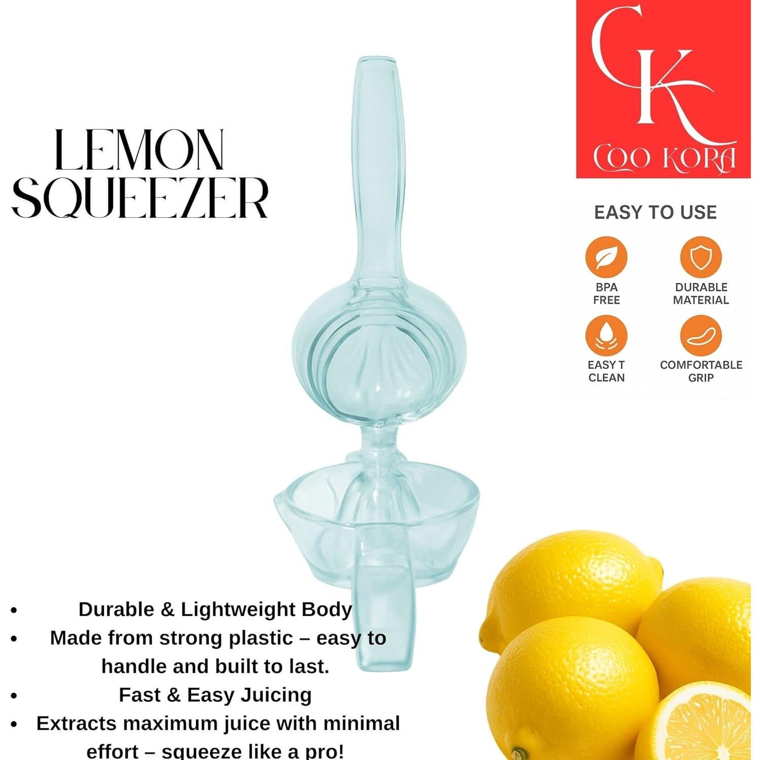 Exprimidor de Limón Manual COO KORA Transparente 121.9g