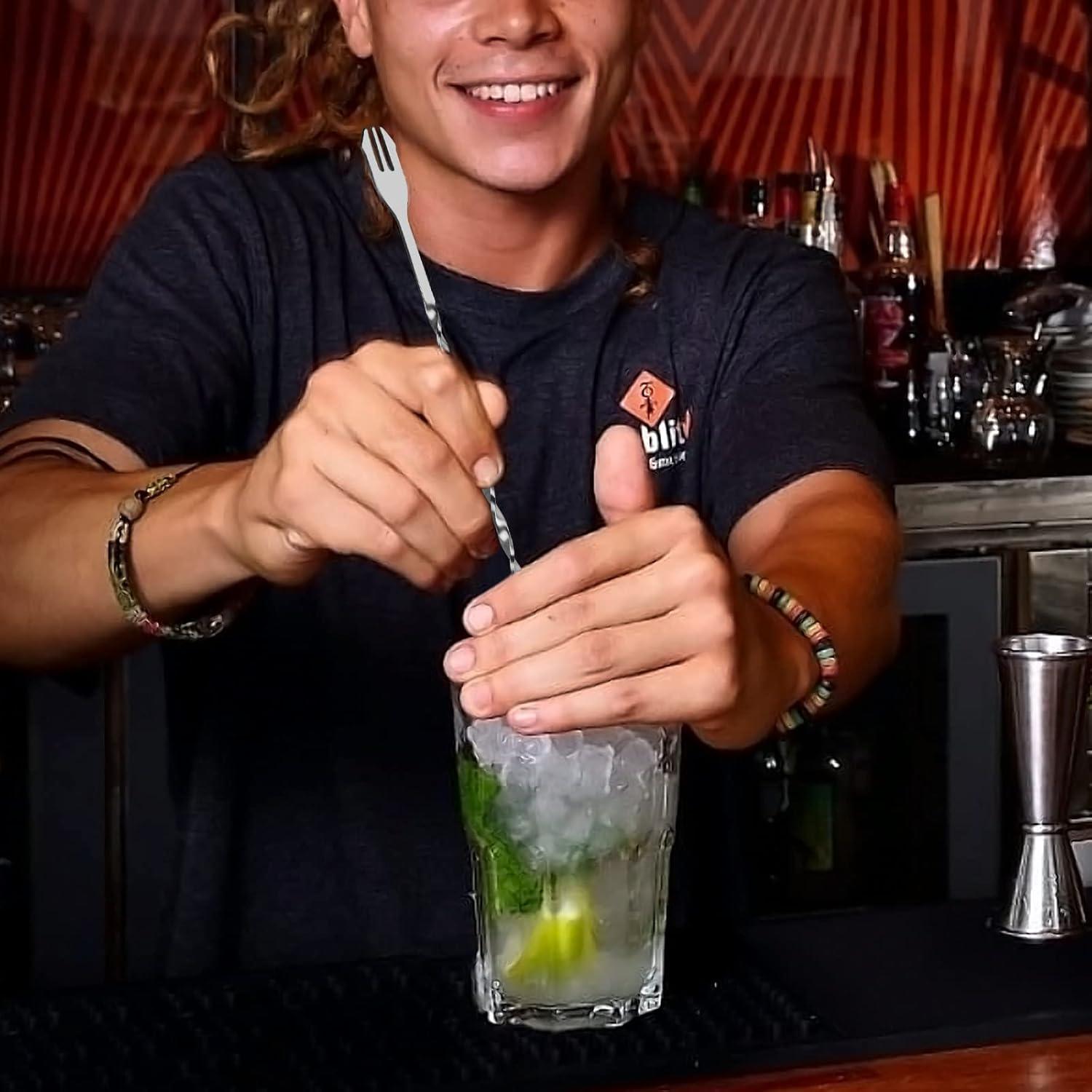 Set de Muddler y Cuchara de Bar tifanso - Acero Inoxidable