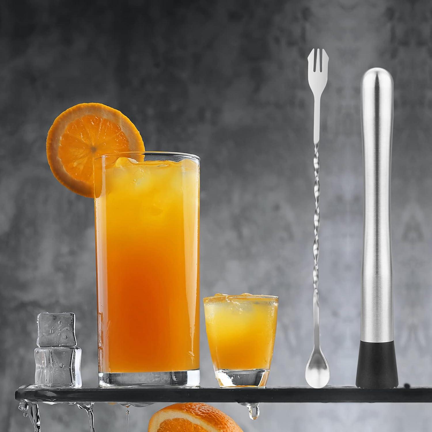 Set de Muddler y Cuchara de Bar tifanso - Acero Inoxidable