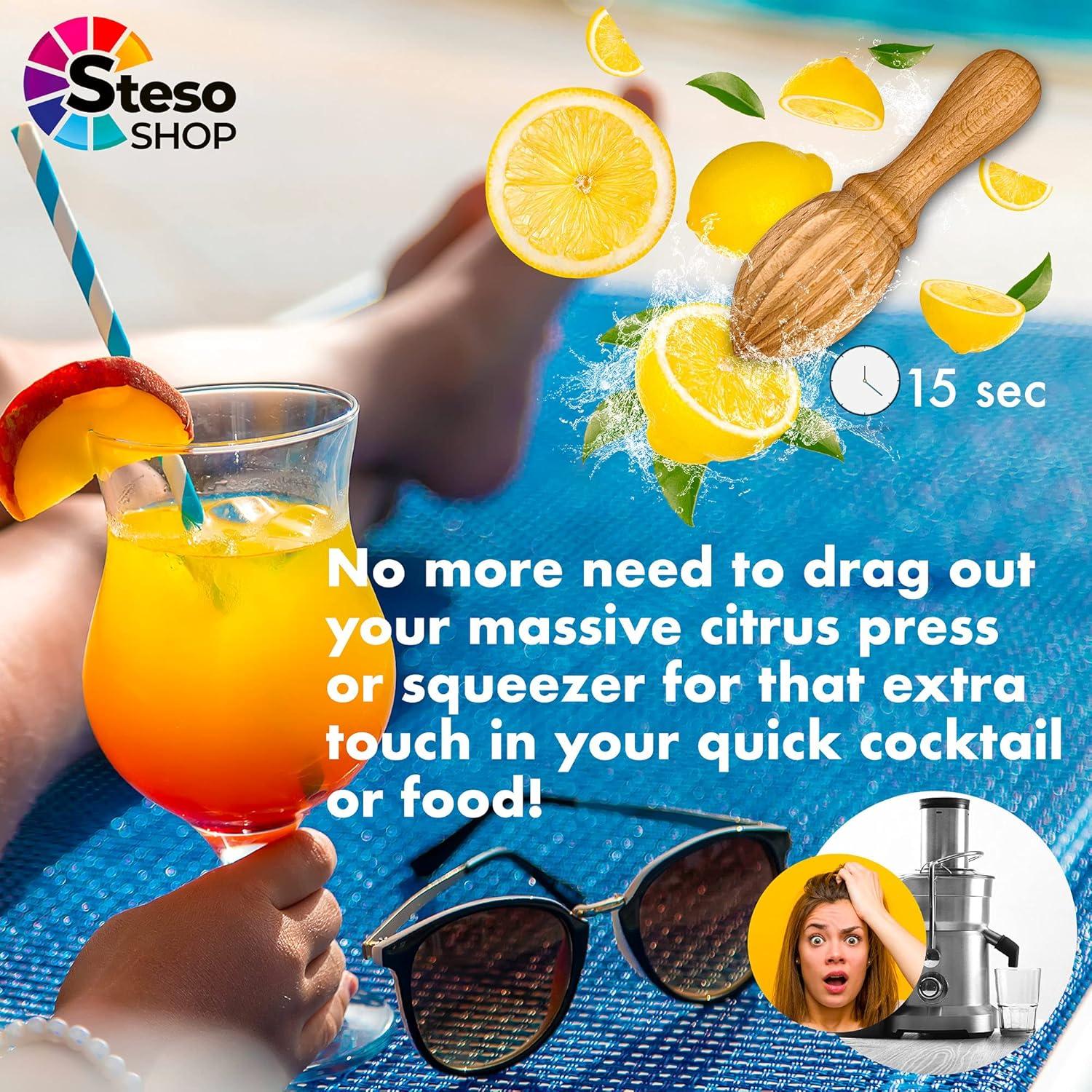 Exprimidor Manual de Cítricos StesoSHOP - Madera de Haya