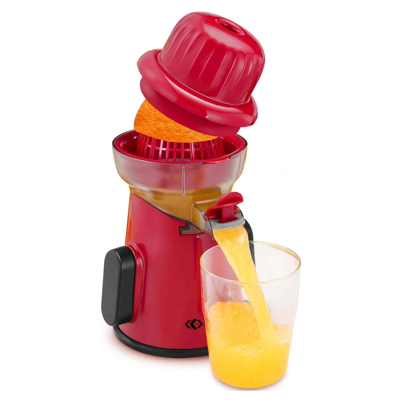 Exprimidor Manual de Cítricos KEOUKE - Rojo, 0.75 kg, Fácil Limpieza