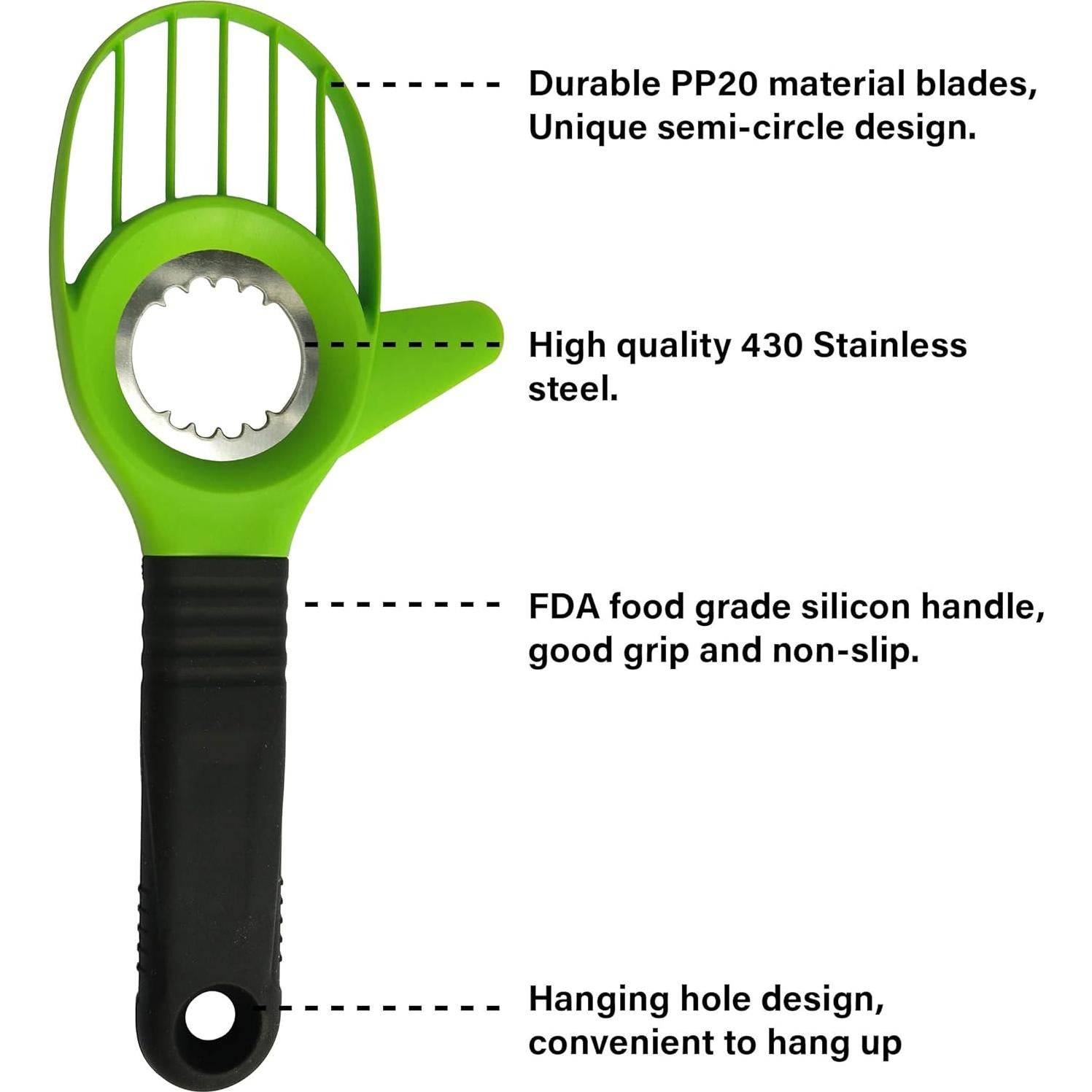 Juego de 3 Piezas para Cortar Aguacate Jugetware - Herramienta Multifuncional