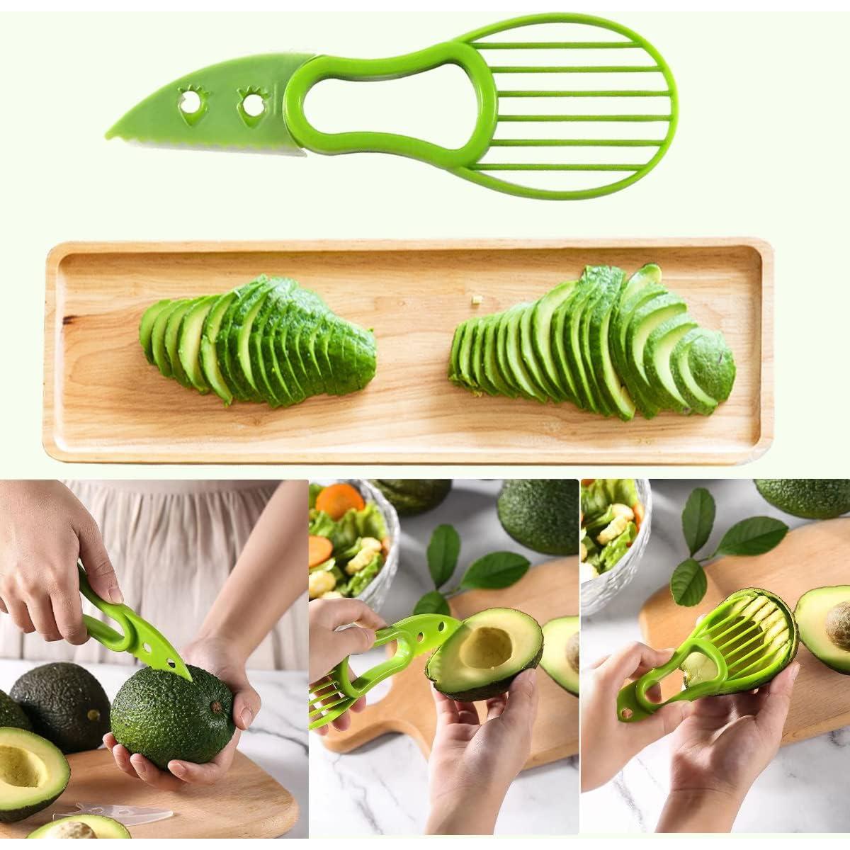 Cortador y Deshuesador de Aguacate HLCM 3 en 1 Verde - 2 Piezas