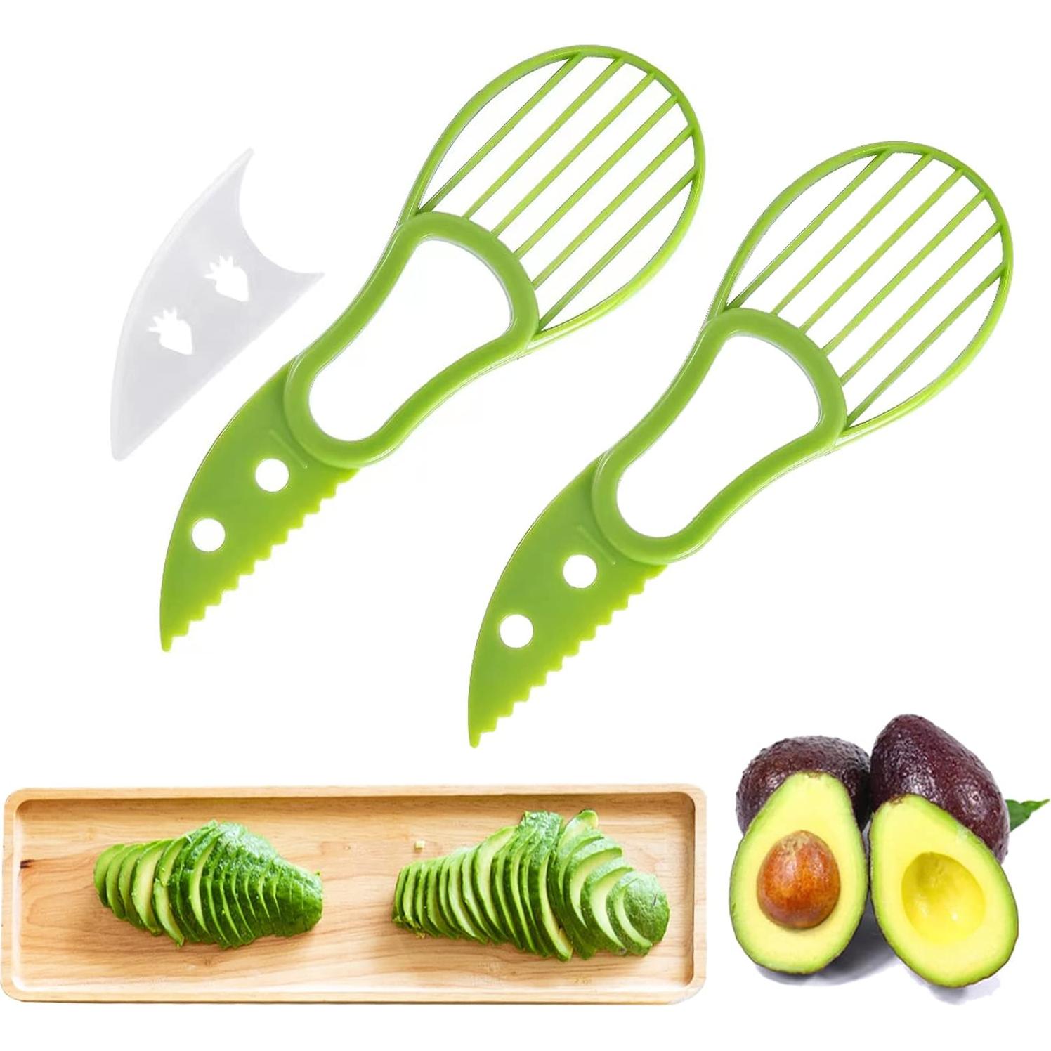 Cortador y Deshuesador de Aguacate HLCM 3 en 1 Verde - 2 Piezas