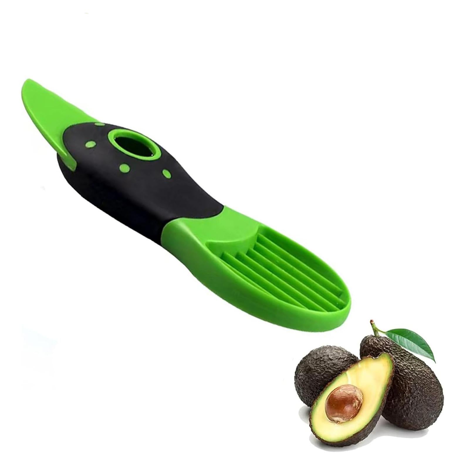 Cortador de Aguacate 3 en 1 Verde - Deshuesa, Corta y Saca