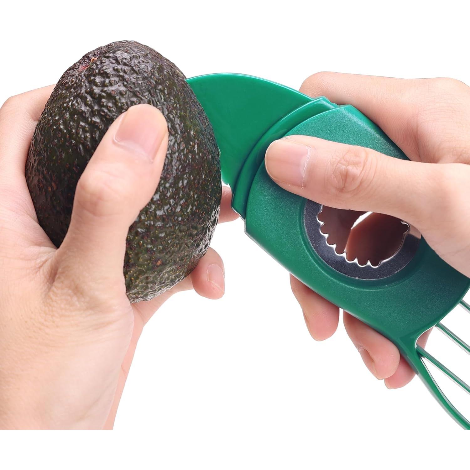 Herramienta 3 en 1 para Cortar Aguacate Linoroso Verde