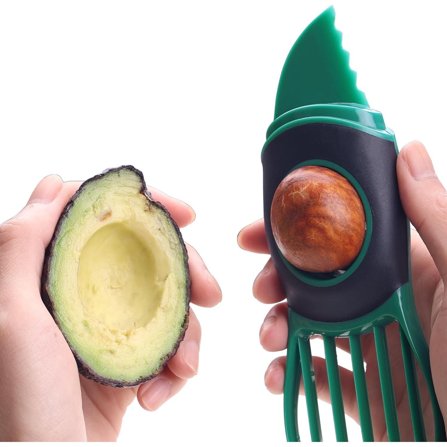 Herramienta 3 en 1 para Cortar Aguacate Linoroso Verde