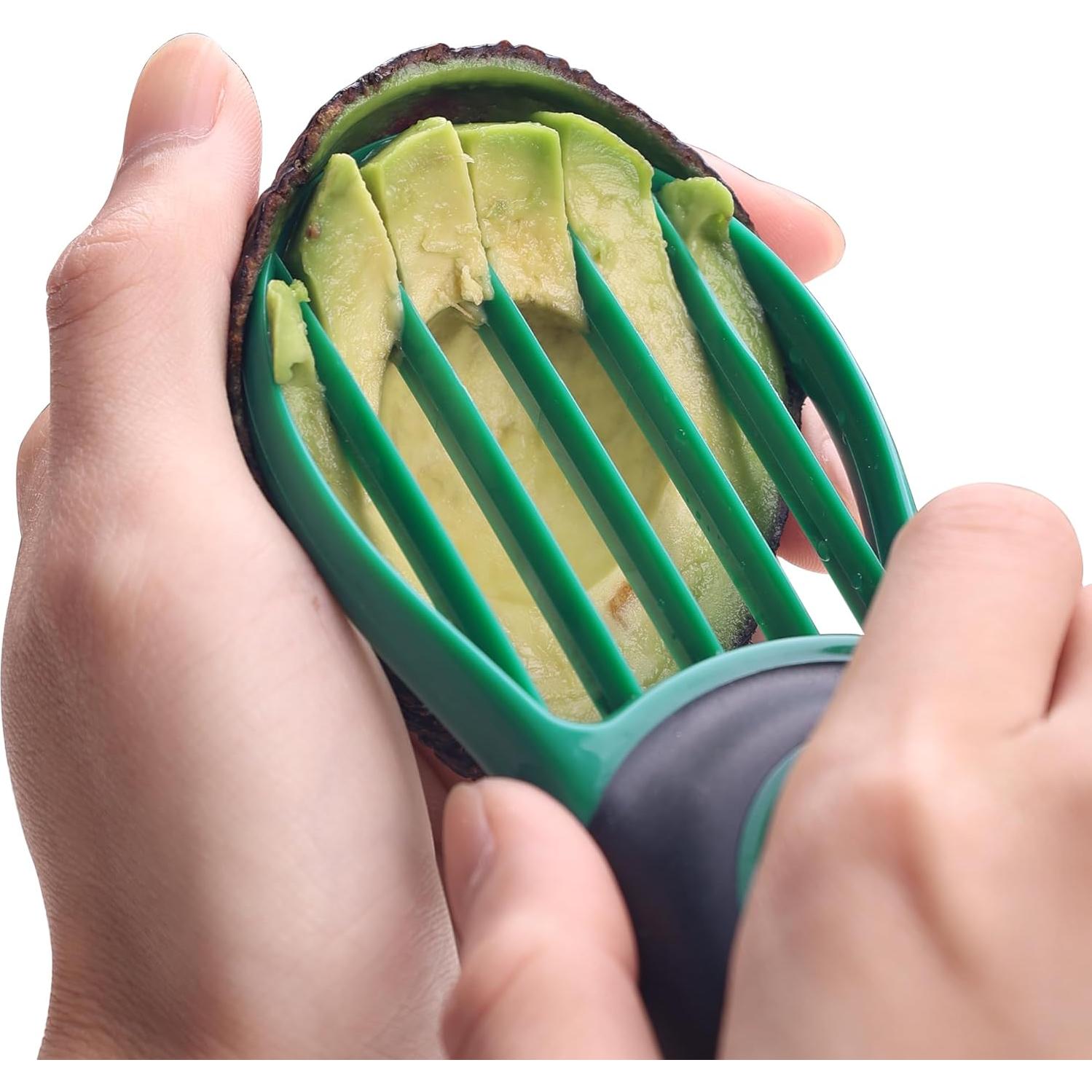 Herramienta 3 en 1 para Cortar Aguacate Linoroso Verde