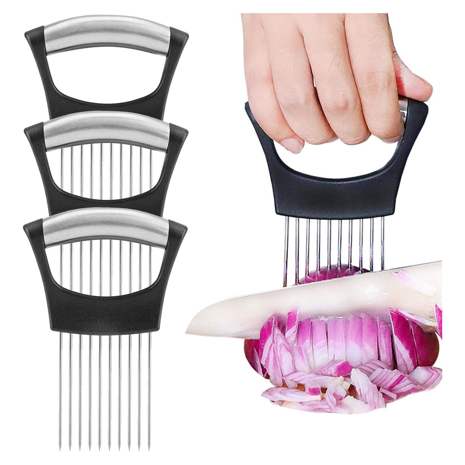 Cortador de Cebolla JAYVAR 3 Piezas Acero Inoxidable Multifuncional