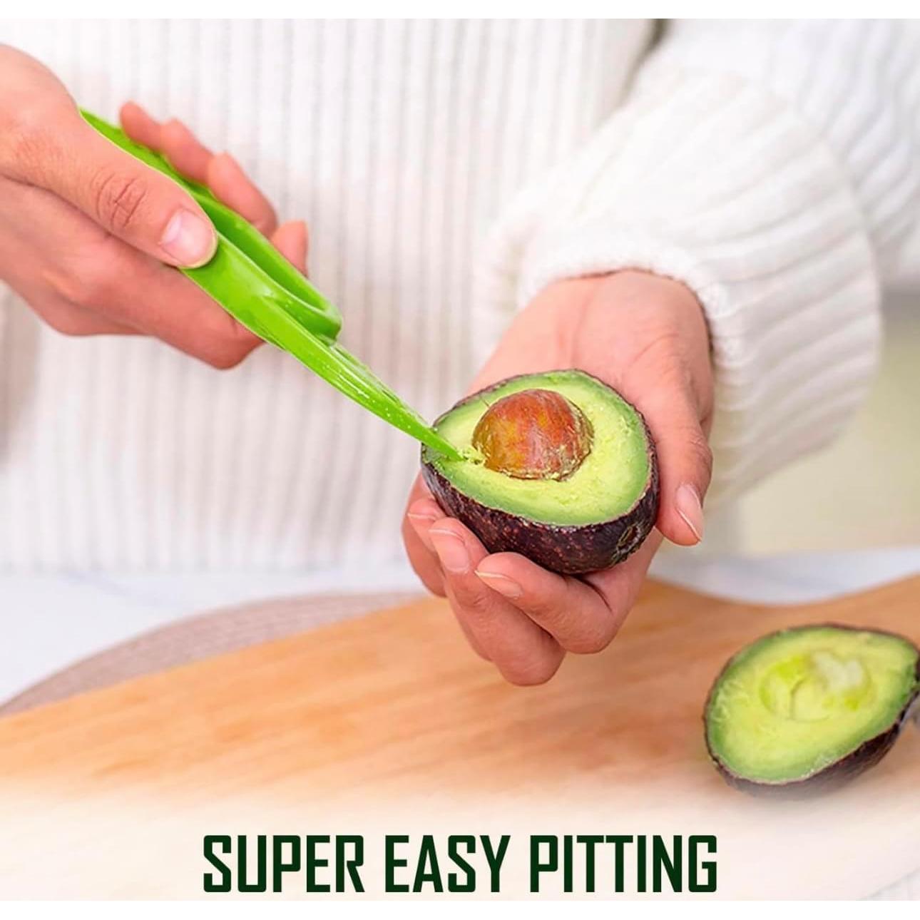 Pelador de Aguacate 3 en 1 BLUE HOPE Verde - Cortador, Deshuesador y Cucharón