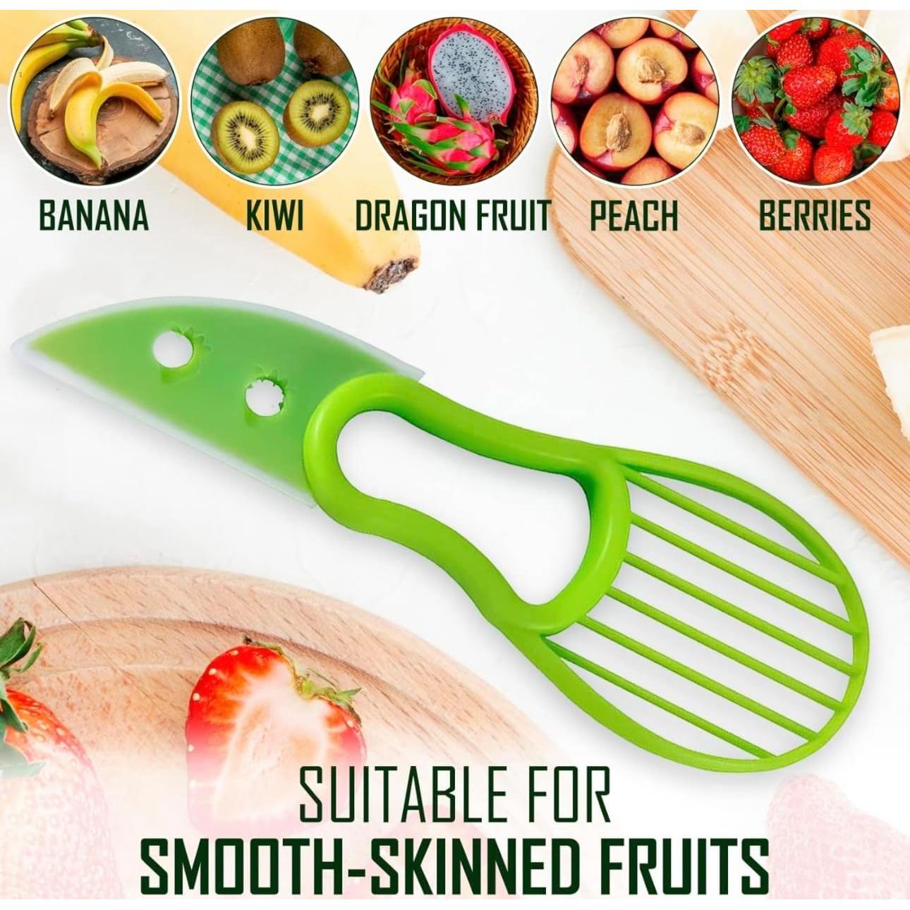 Pelador de Aguacate 3 en 1 BLUE HOPE Verde - Cortador, Deshuesador y Cucharón