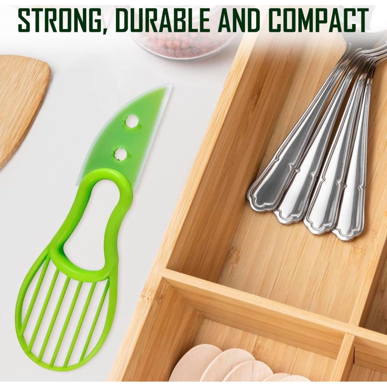 Pelador de Aguacate 3 en 1 BLUE HOPE Verde - Cortador, Deshuesador y Cucharón