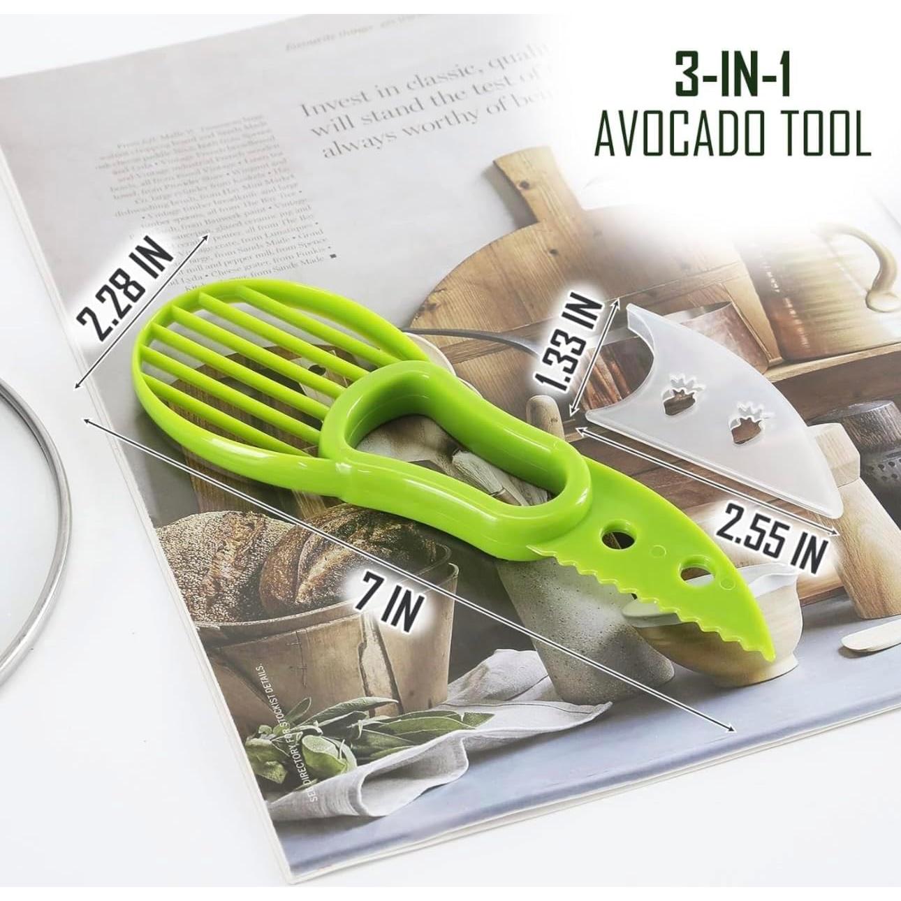 Pelador de Aguacate 3 en 1 BLUE HOPE Verde - Cortador, Deshuesador y Cucharón