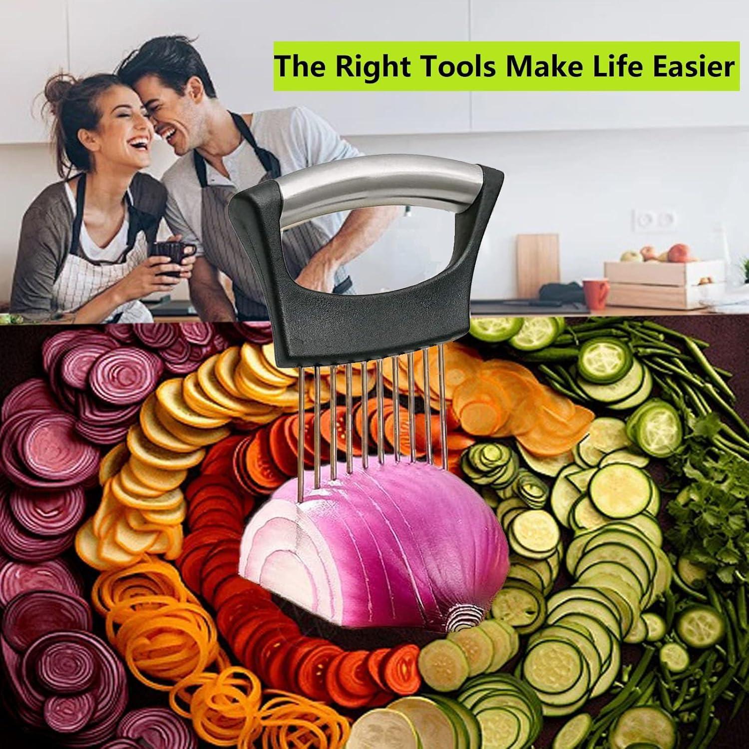 Cortador de Verduras Wonsboful con Sostenedor de Cebolla Negro
