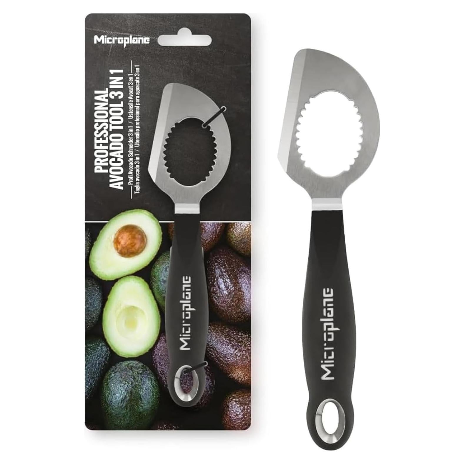 Cortador de Aguacate Microplane 3 en 1 Acero Inoxidable