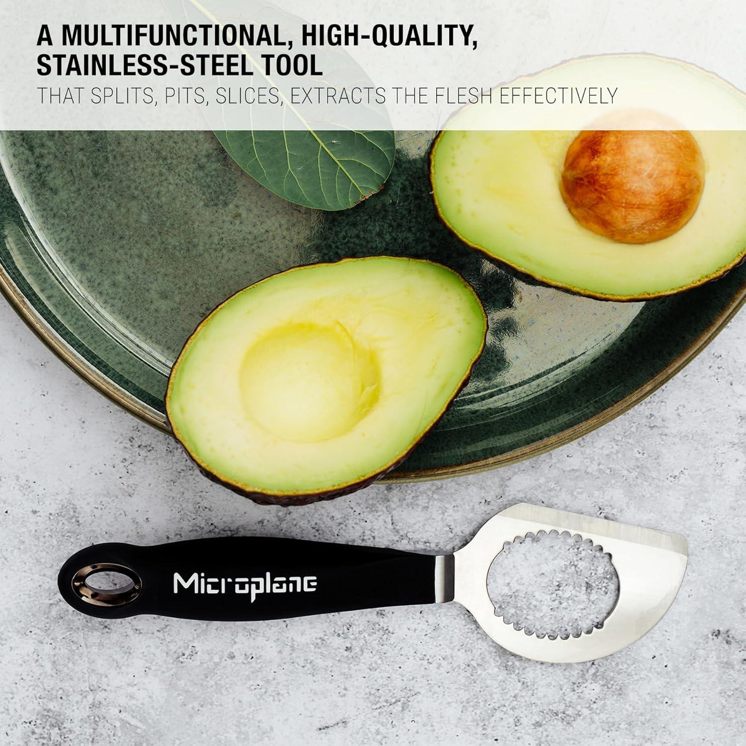 Cortador de Aguacate Microplane 3 en 1 Acero Inoxidable