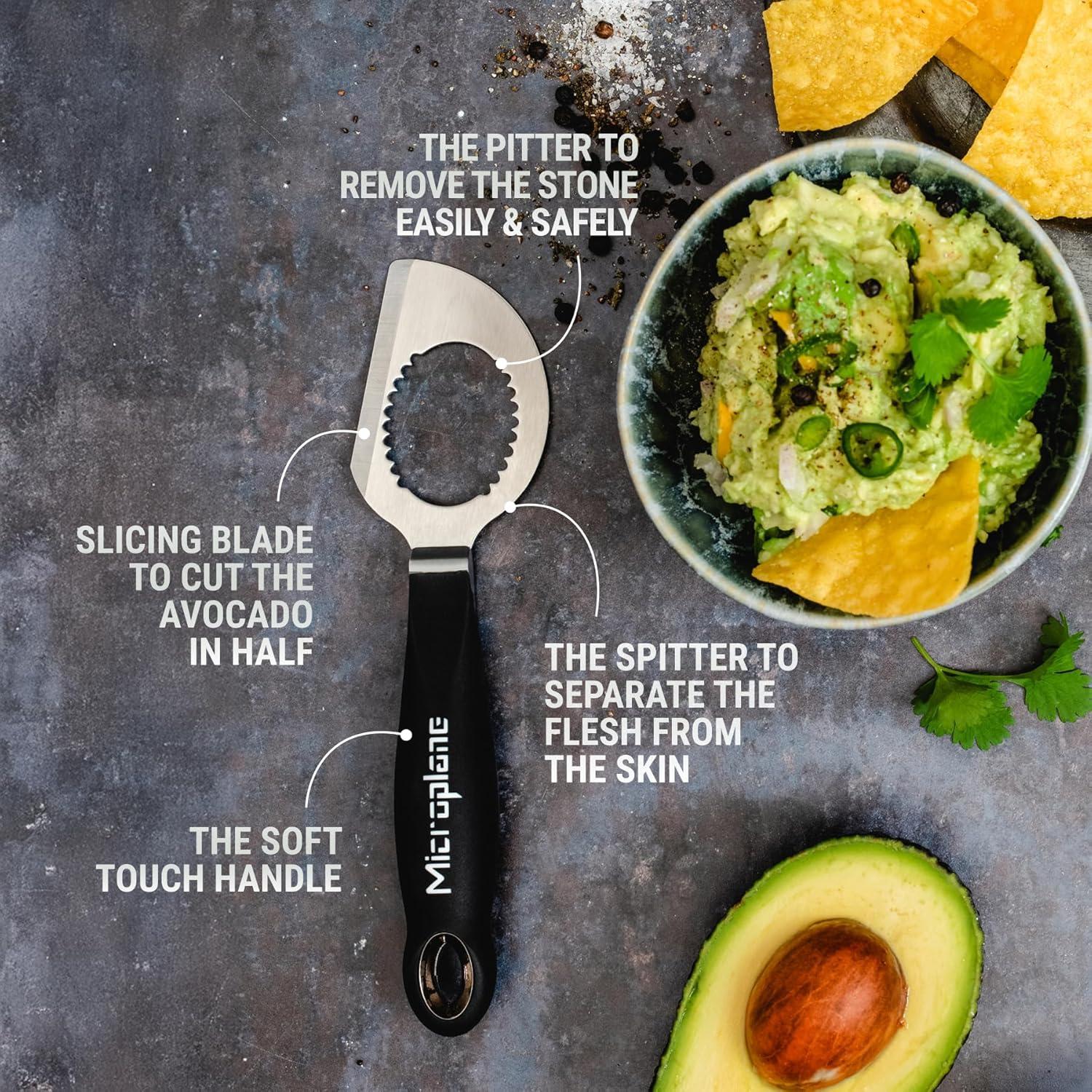 Cortador de Aguacate Microplane 3 en 1 Acero Inoxidable