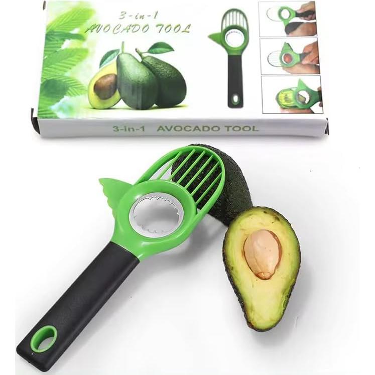 Cortador de Aguacate Genérico JS-AVO-88 Acero Inoxidable Verde/Negro