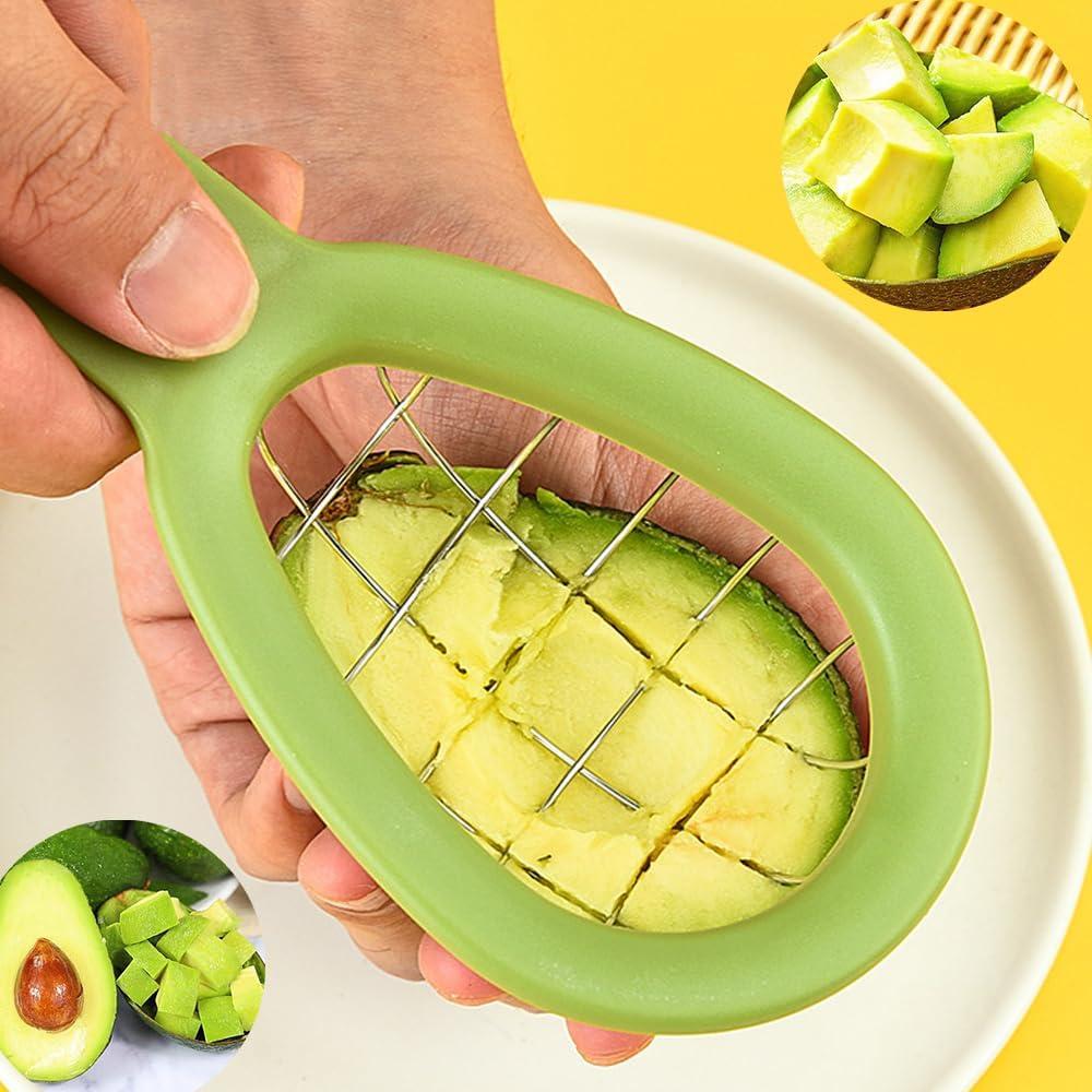Cortador de Aguacate 3-en-1 LXLVOUEG 16 cm Acero Inoxidable