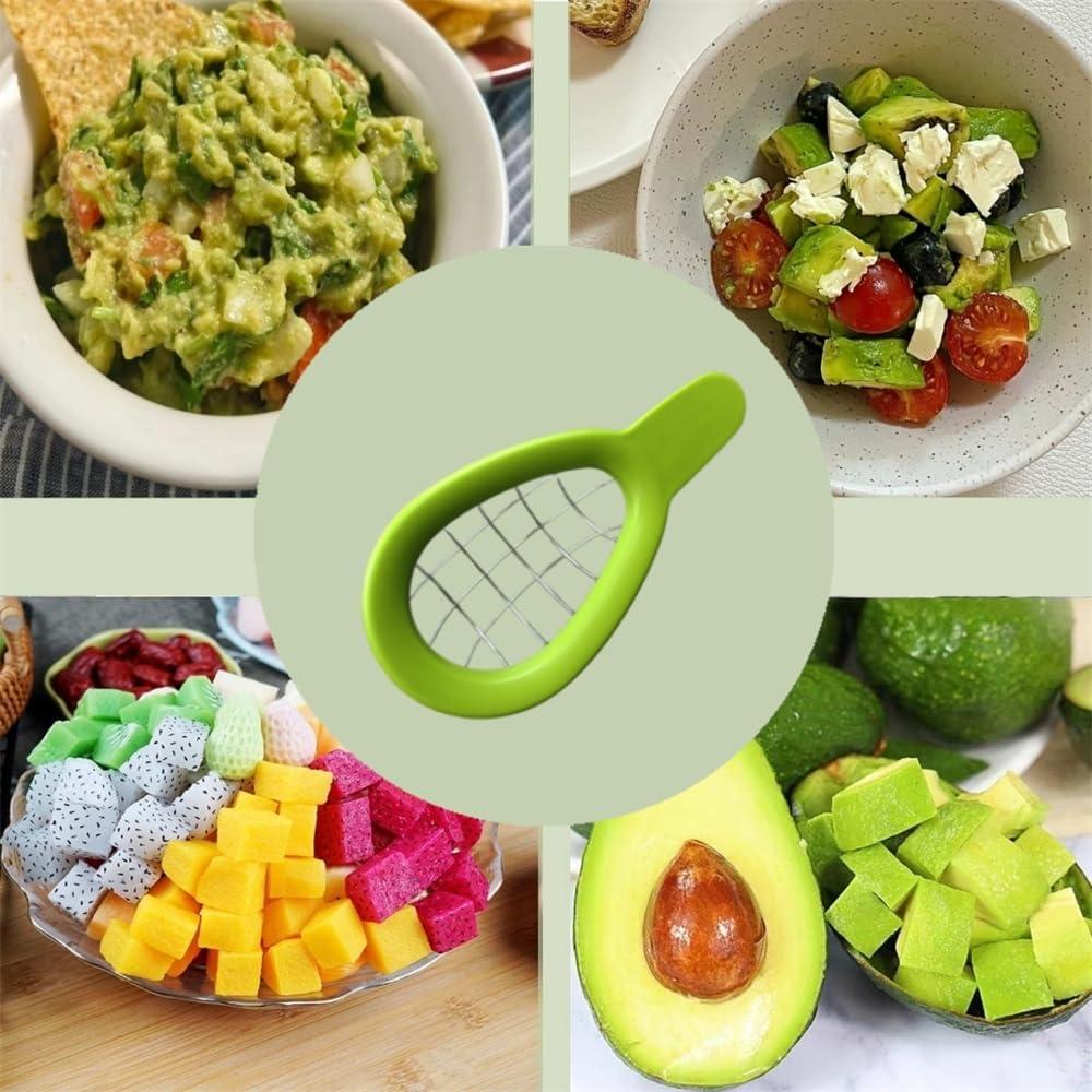 Cortador de Aguacate 3-en-1 LXLVOUEG 16 cm Acero Inoxidable