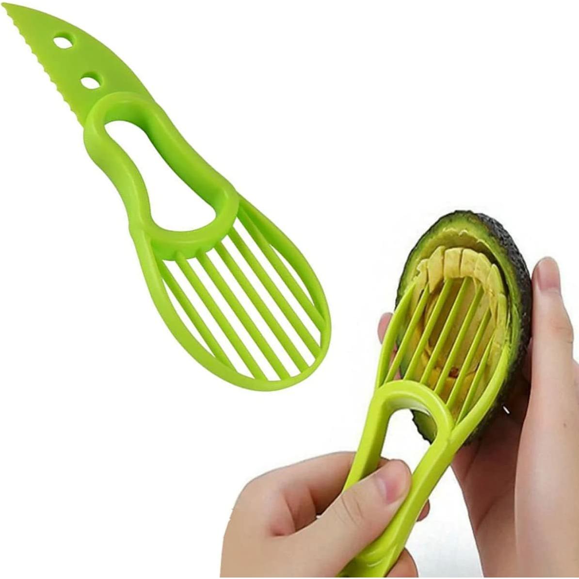 Cortador de Aguacate 3 en 1 - Herramienta Verde