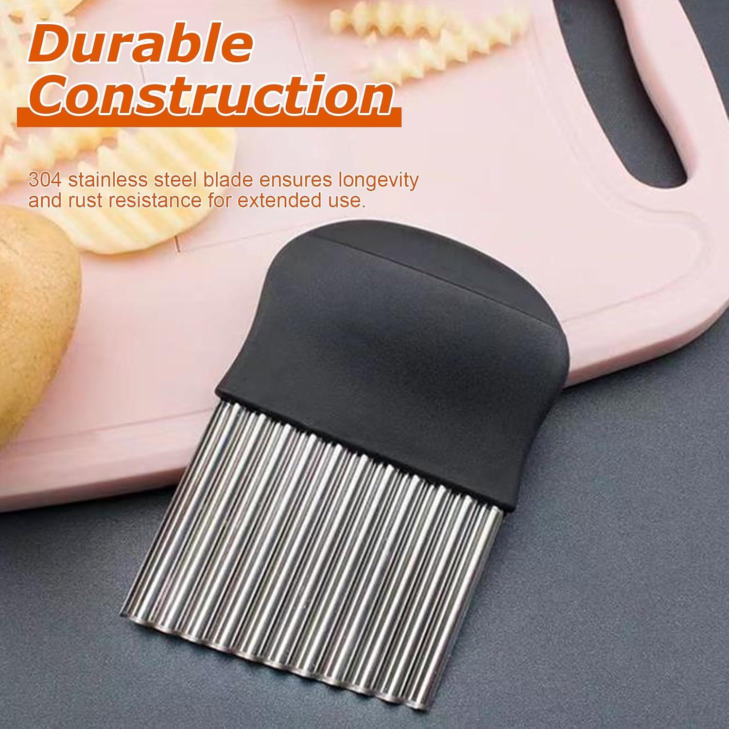 Cortador de Papas Waffle Remolean Acero Inoxidable 2 Piezas