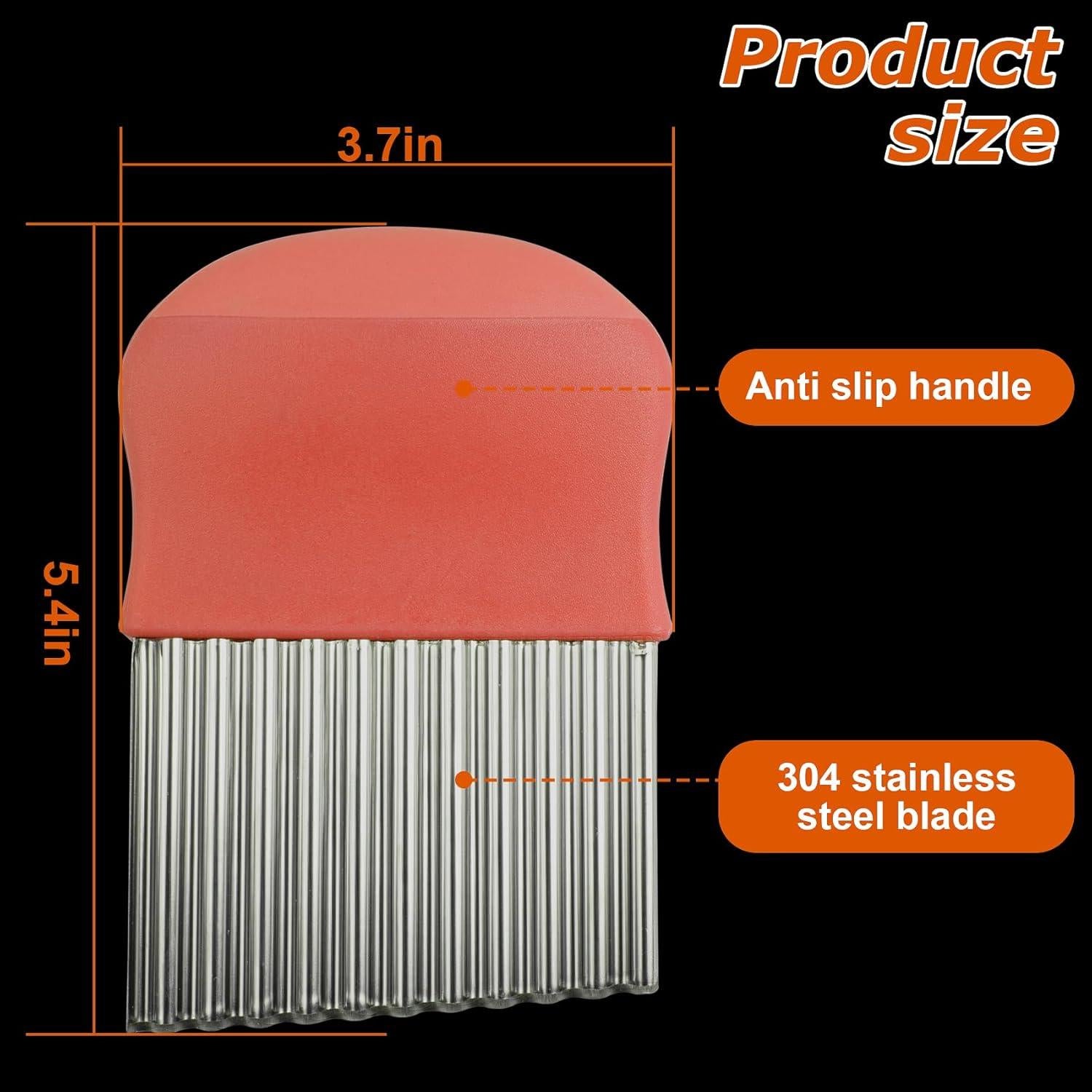 Cortador de Papas Waffle Remolean Acero Inoxidable 2 Piezas