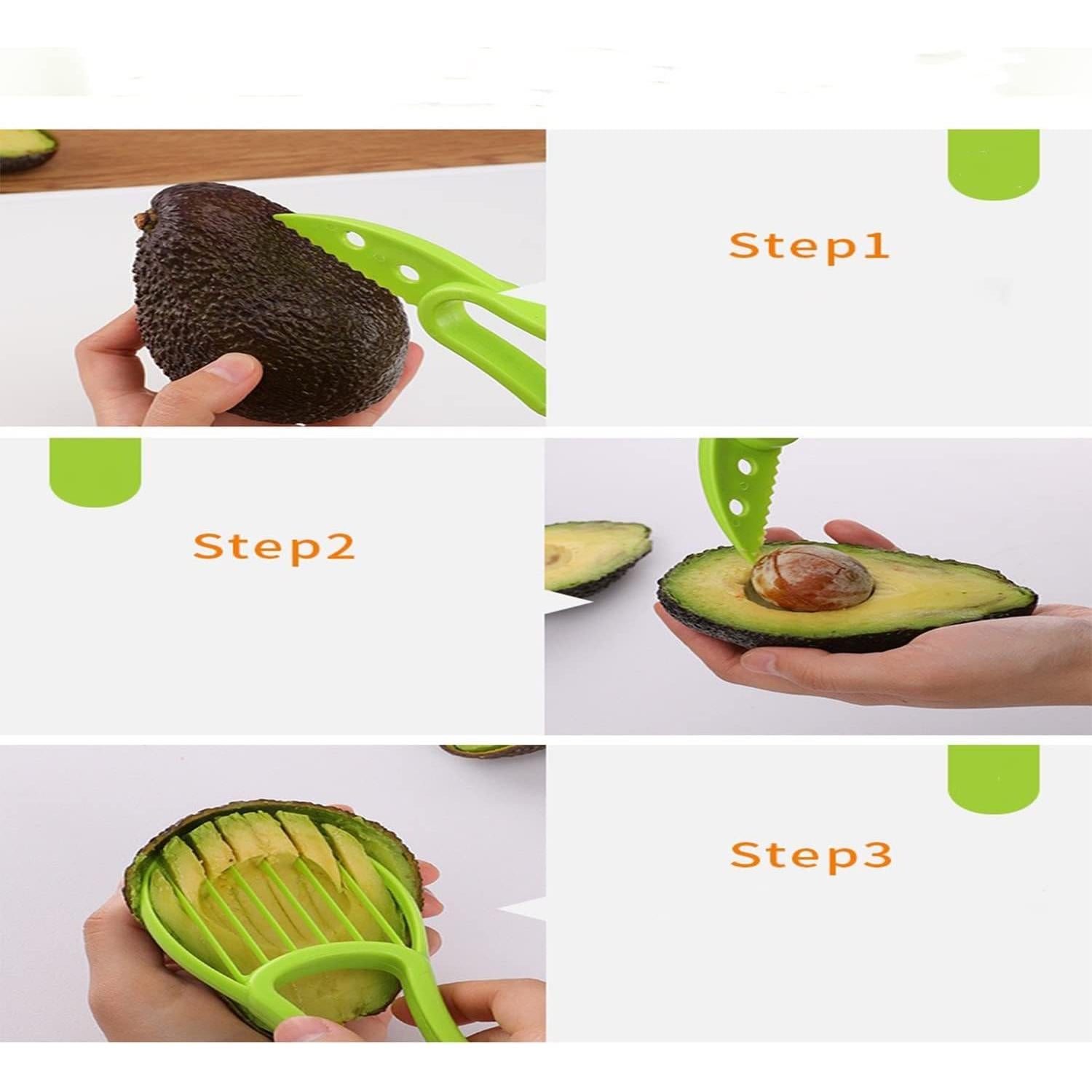 Cortador de Aguacate 3 en 1 Qishing - Utensilio Multifuncional