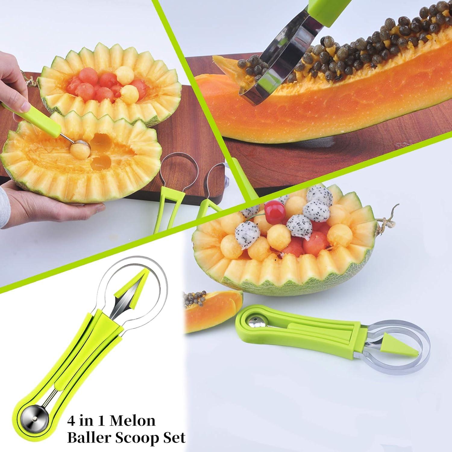 Juego de cucharas para melón 5 piezas Daoeny acero inoxidable