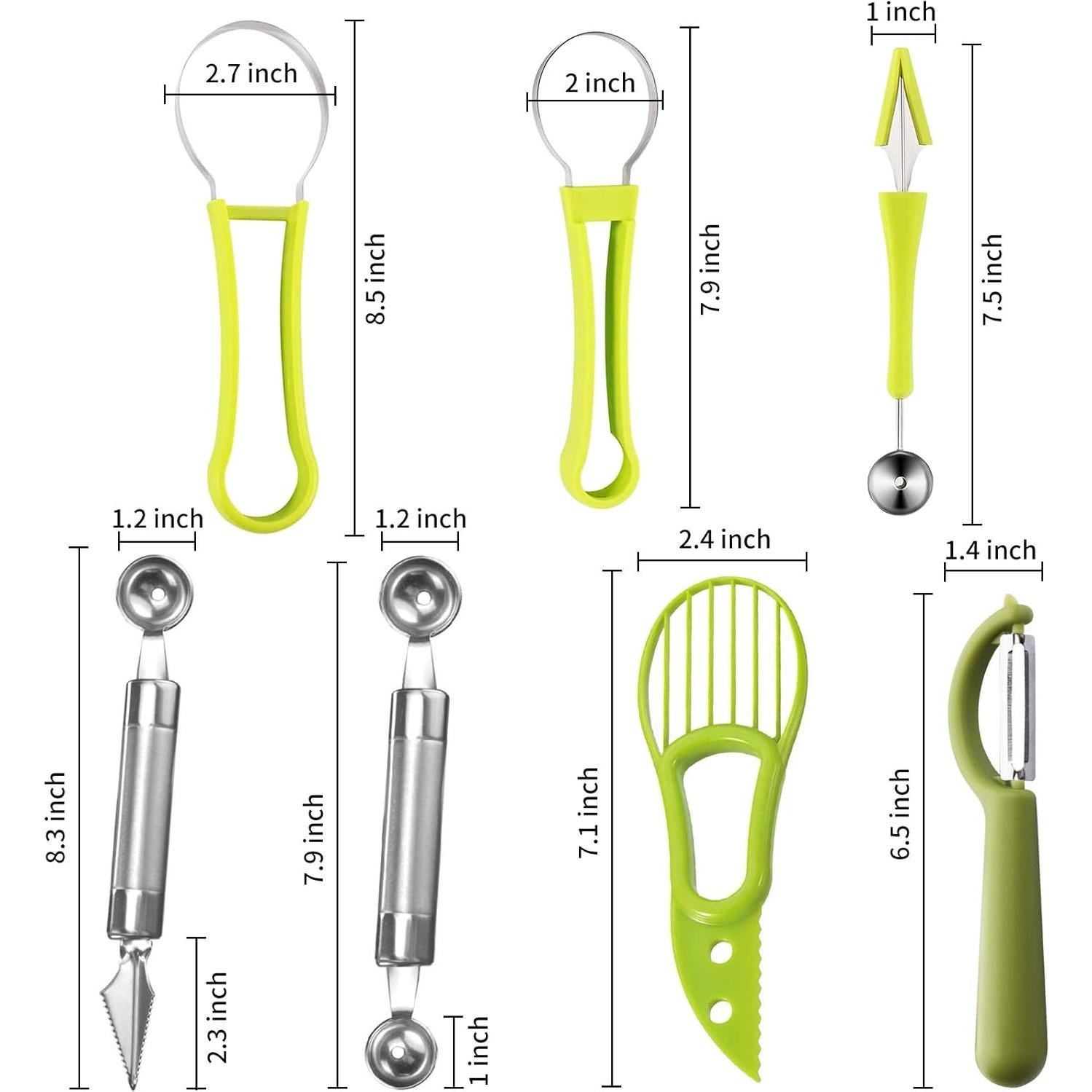 Juego de cucharas para melón 5 piezas Daoeny acero inoxidable