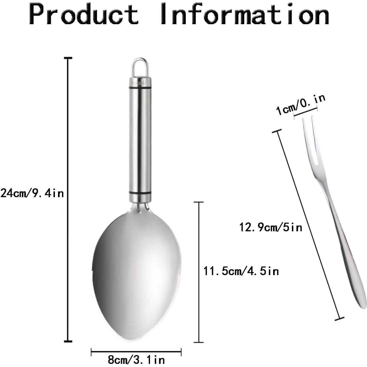 Cortador de Mango Wjwumha con 2 Tenedores y Gancho - Acero Inoxidable