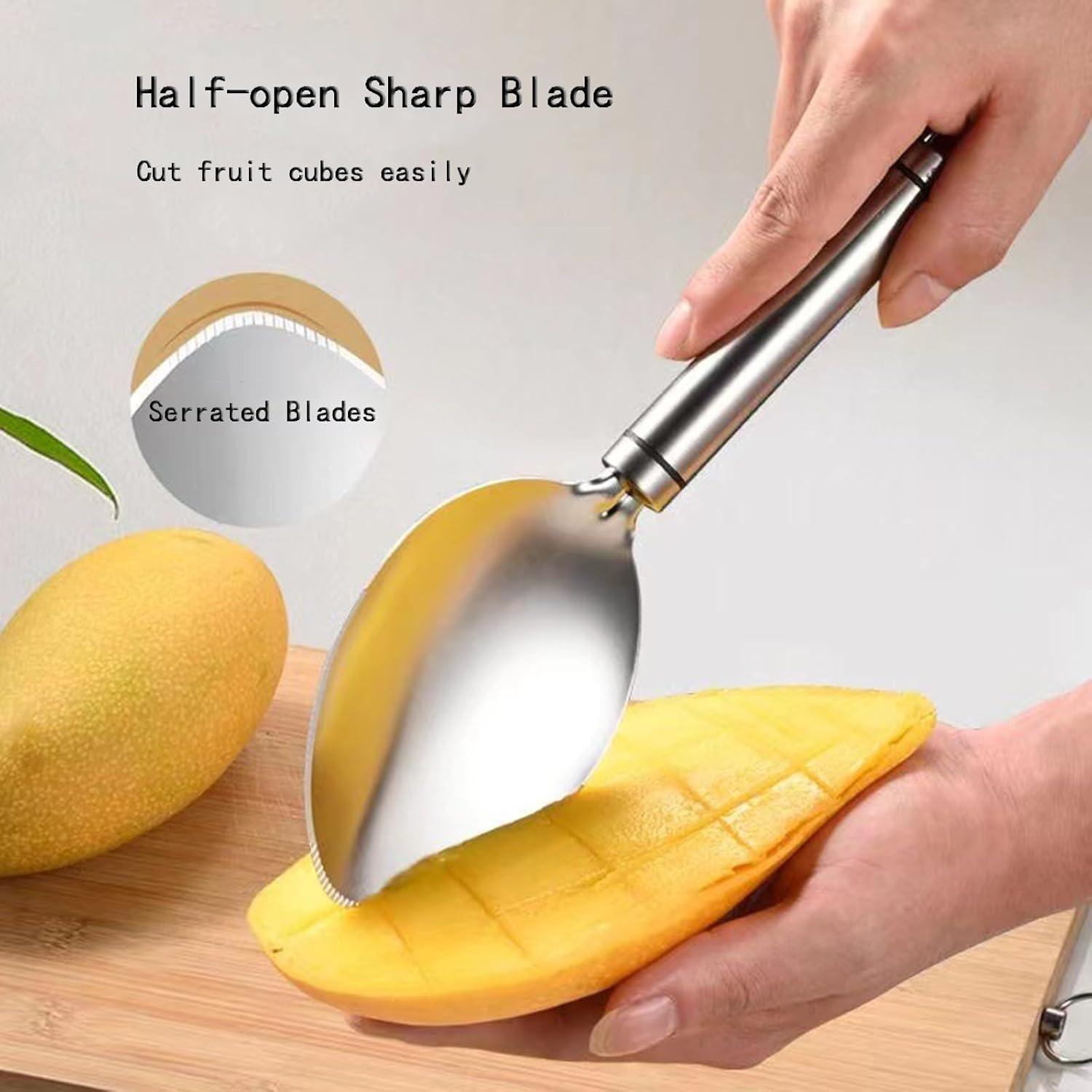 Cortador de Mango Wjwumha con 2 Tenedores y Gancho - Acero Inoxidable